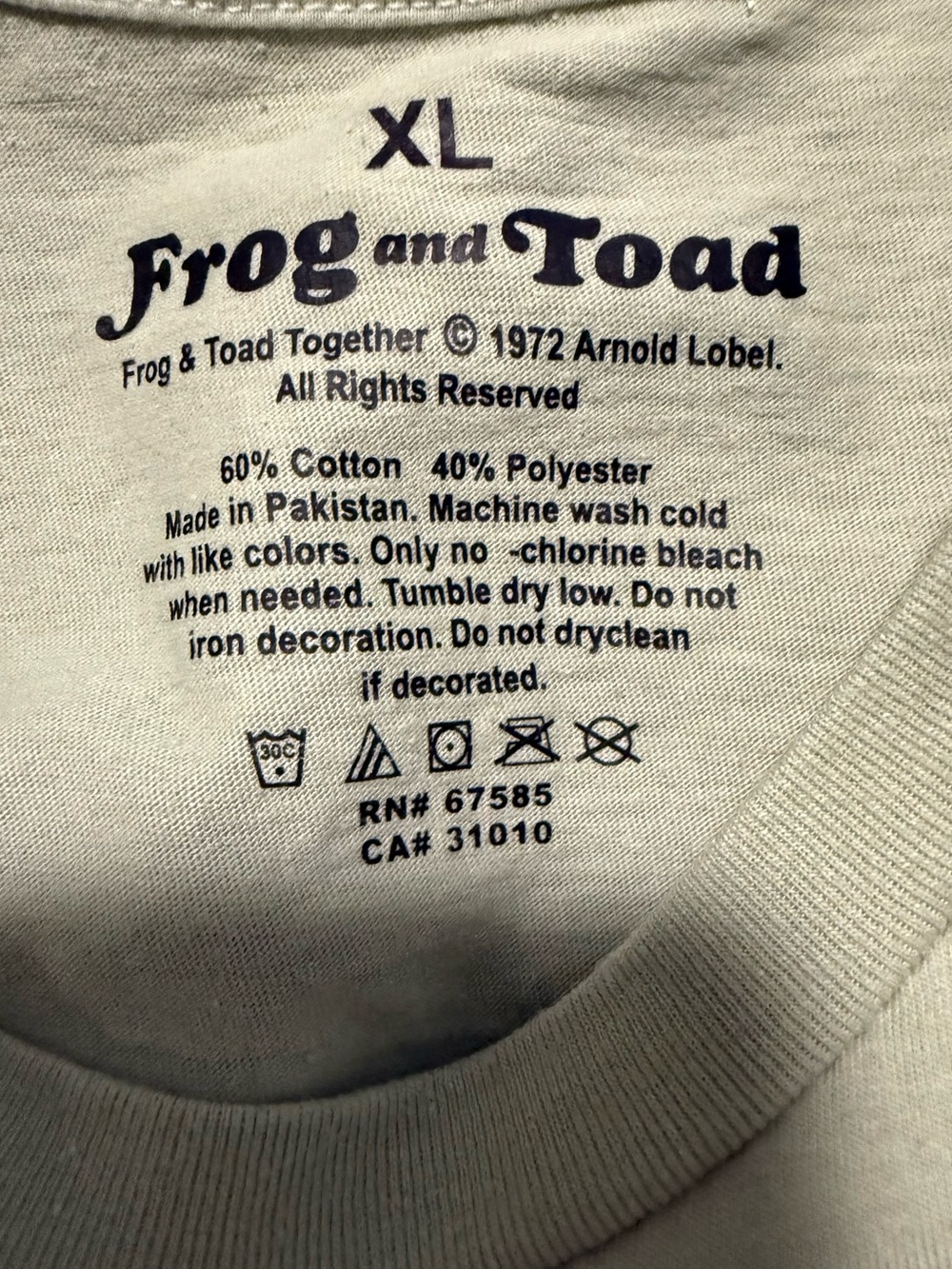Frog and Toad Tee XL - Picture 3 of 3